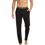 Mustang Spodnie Piżamowe Bawełniane Długie Czarne