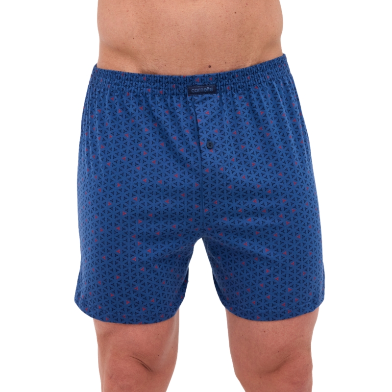 Bokserki męskie Cornette granatowe w drobny wzór
