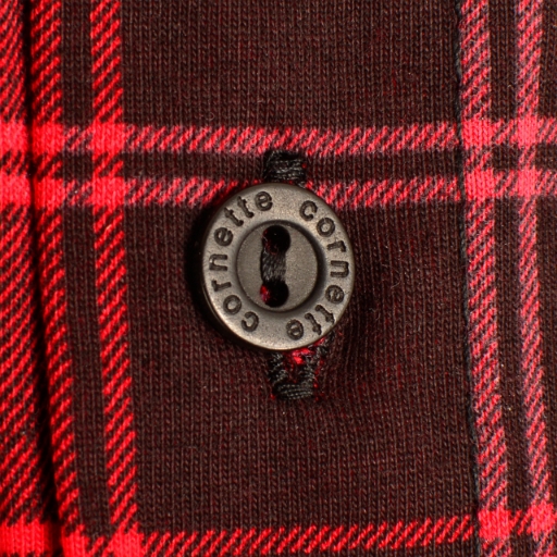 Cornette Świąteczny Komplet Piżama Męska Bawełna Czarny Czerwony