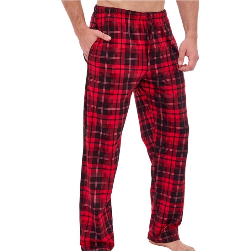 Cornette Świąteczny Komplet Piżama Męska Bawełna Czarny Czerwony