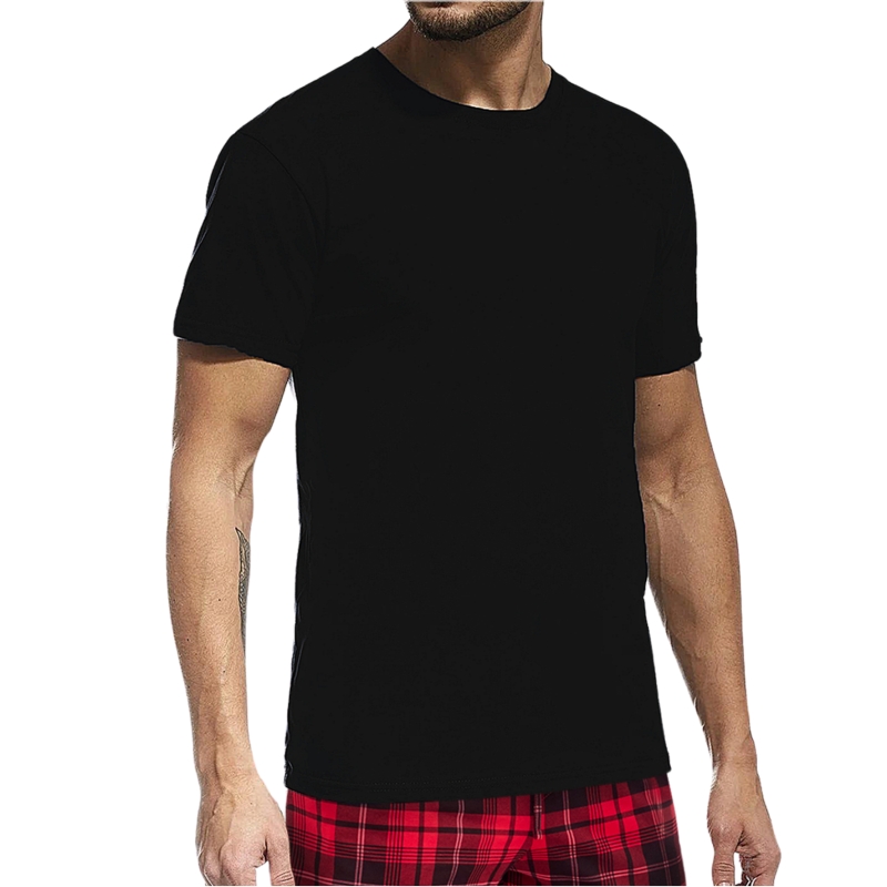 Cornette Świąteczny Komplet Piżama Męska Bawełna Czarny Czerwony Model