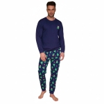 CORNETTE Piżama Świąteczna Męska 115/283 Bawełniana Granatowa