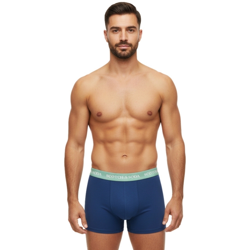 Bokserki męskie Scotch&Soda granatowe na model