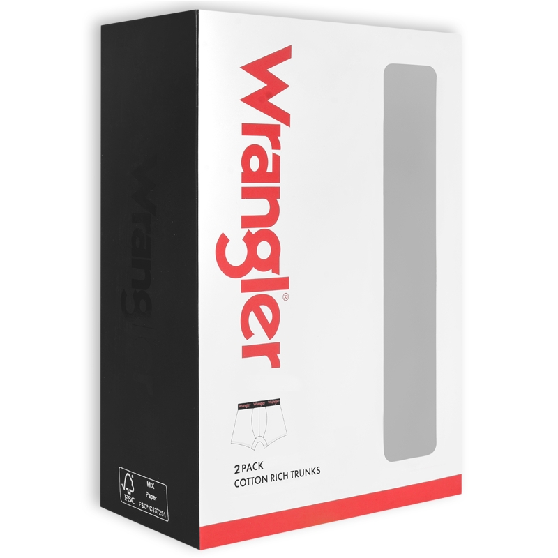 Opakowanie 2-paku bokserek Wrangler Cotton Rich Trunks