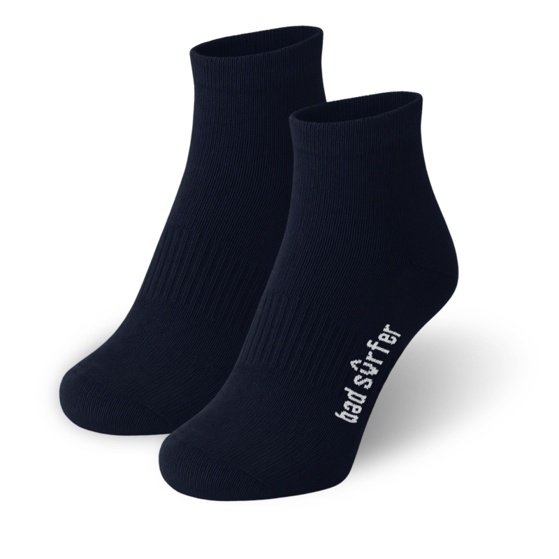 Skarpety bad surfer – para granatowa z białym logo