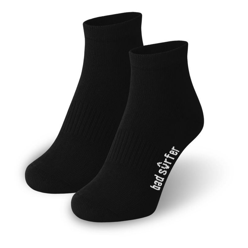 Skarpety męskie bad surfer – para czarna z logo