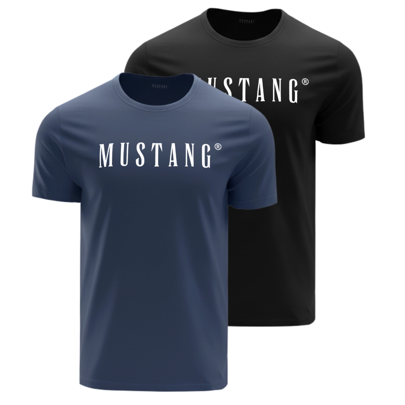 Zestaw męskich T-Shirtów Mustang w czerni i granacie