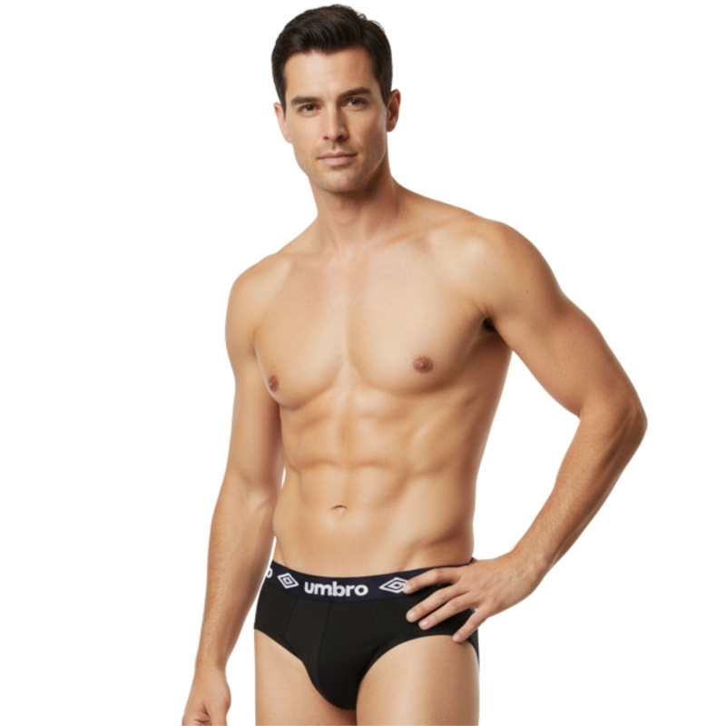 Slipy męskie Umbro w klasycznym czarnym kolorze Model