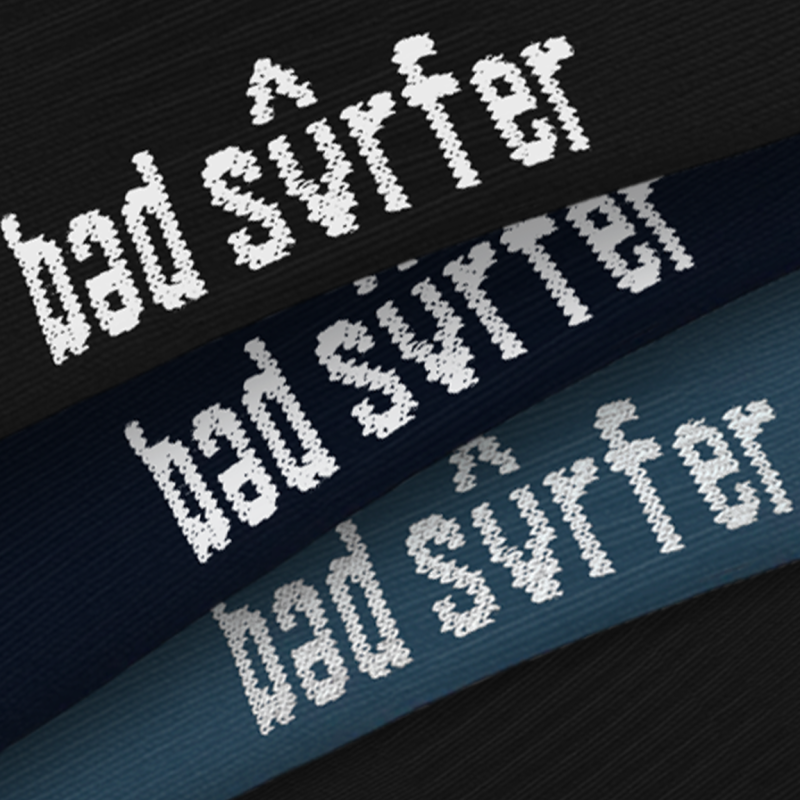 Logo Bad Surfer na gumkach bokserek i zakostek