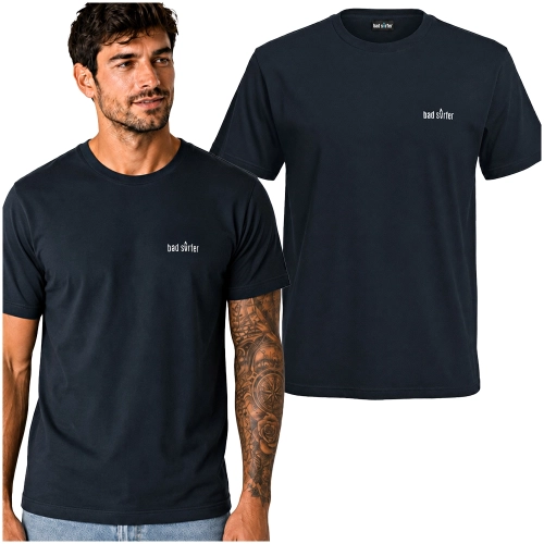 BAD SURFER Koszulka Męska T-shirt Bawełna Basic Antracyt