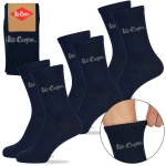 Lee Cooper Skarpety Męskie 3 pary Długie Bawełna Logo Granatowe