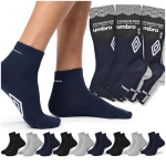 UMBRO Zestaw 9 Par Skarpety Quarter Zakostki
