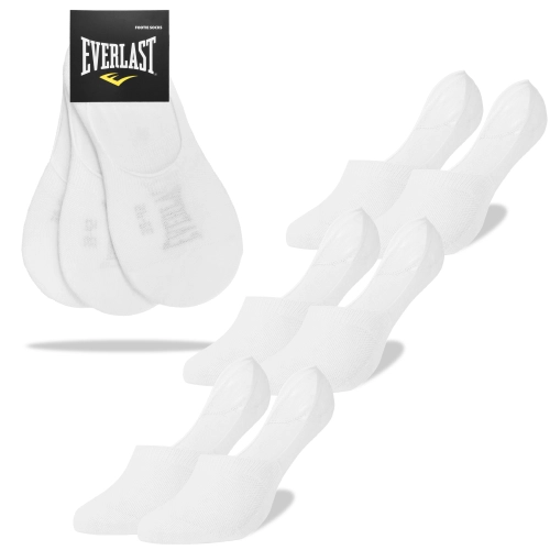 Everlast Skarpety Mikrostopki Footies 3 Pary Bawełna Białe