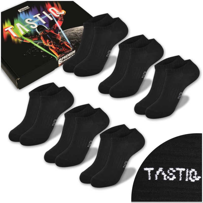 TASTIQ PREMIUM Skarpetki Stopki Męskie Czarne Bawełna 6 Par.png