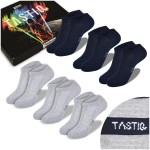 TASTIQ PREMIUM Skarpetki Stopki Męskie MIX NAVY Bawełna 6 Par