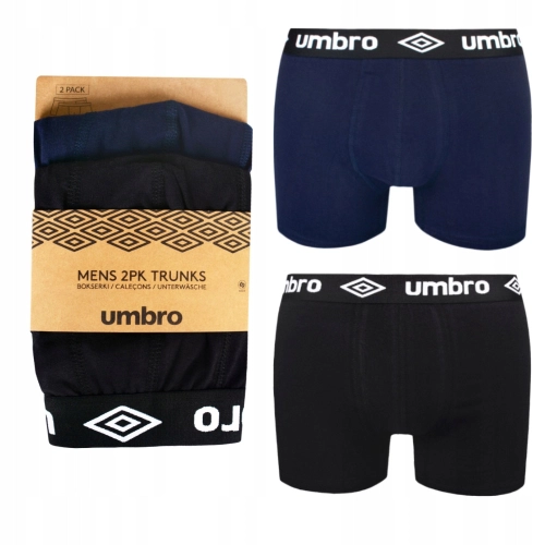 UMBRO Bokserki Męskie Granatowe Czarne 2 sztuki