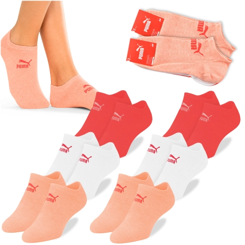 Puma Skarpety Damskie Stopki Bawełniane PEACH CORAL 6 par