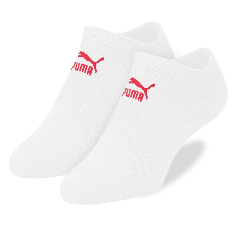 Para białych stopek PUMA z różowym logo