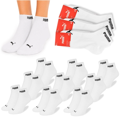 Puma Skarpety Damskie Zakostki Bawełniane White 9 par