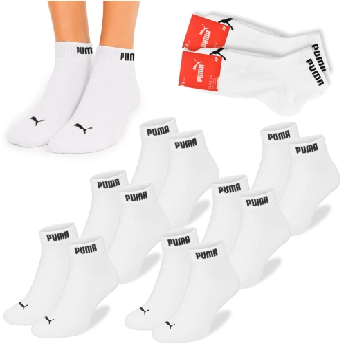 Puma Skarpety Damskie Zakostki Bawełniane White 6 par