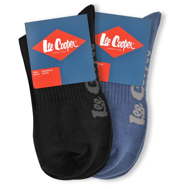 Zestaw skarpet Lee Cooper w kilku kolorach z opakowaniem.