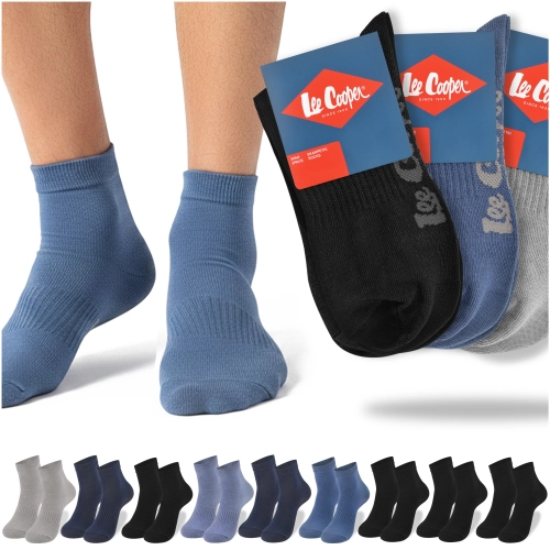 Lee Cooper Skarpety Męskie 9 par Zakostki Bawełniane Mix Kolorów