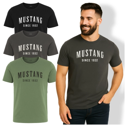 Mustang Zestaw Koszulek Męskich T-shirt Bawełna 3 sztuki