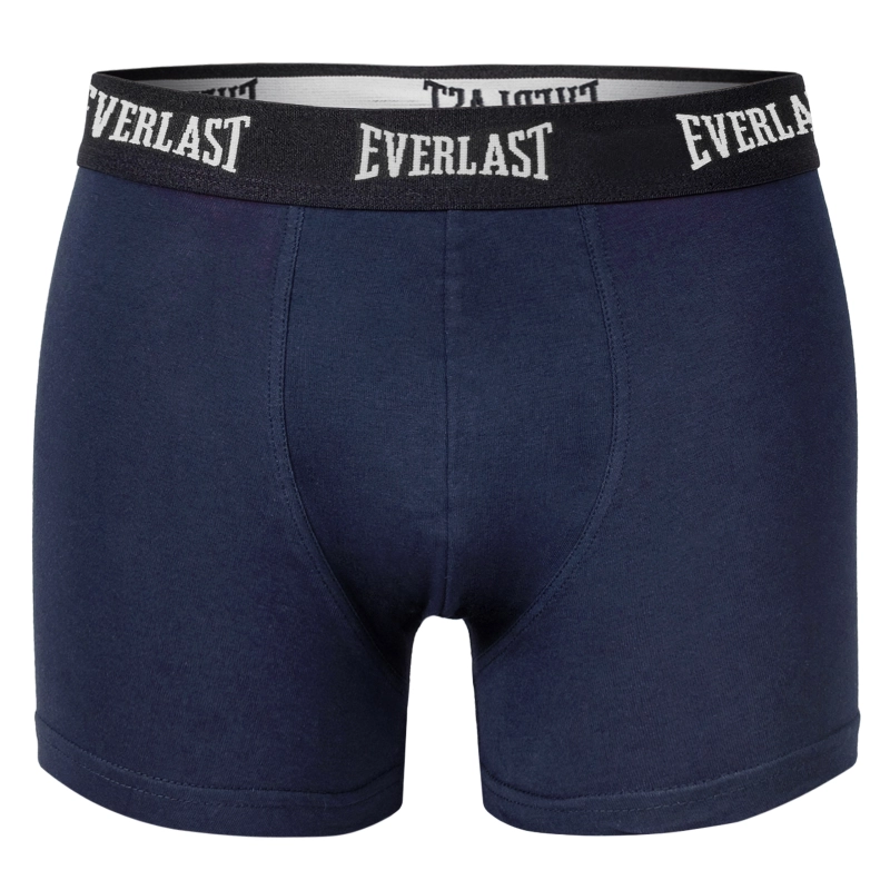 Granatowe bokserki Everlast z czarną gumą z napisem marki.