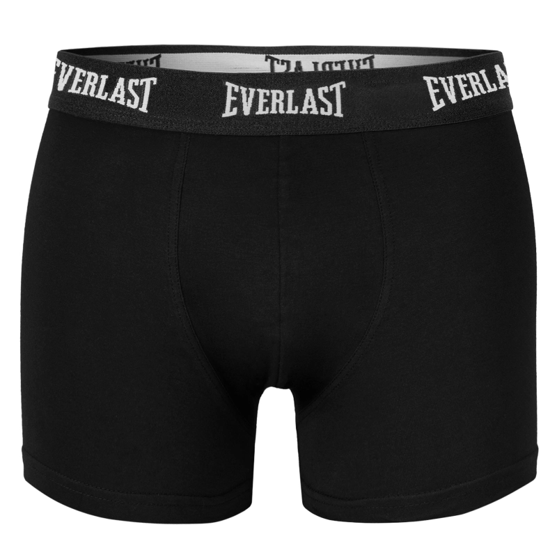 Czarne bokserki Everlast z czarną gumą z napisem marki.