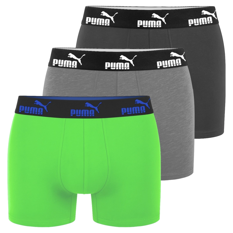Bokserki PUMA w czarno-zielonej kolorystyce.