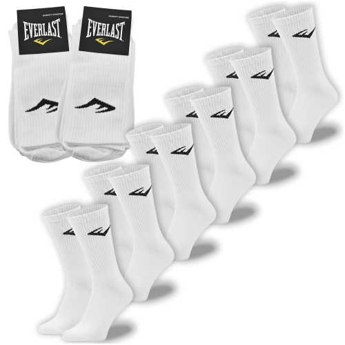 EVERLAST Skarpety Męskie 6 par Sportowe Długie Białe