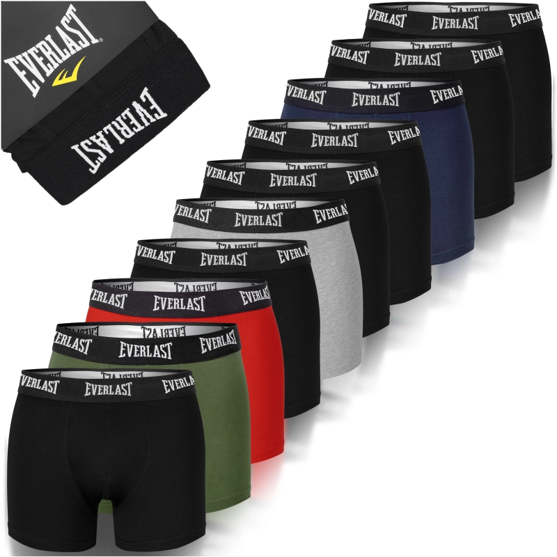 Bokserki męskie Everlast BM406 – 10 sztuk w klasycznym kroju, idealne na co dzień