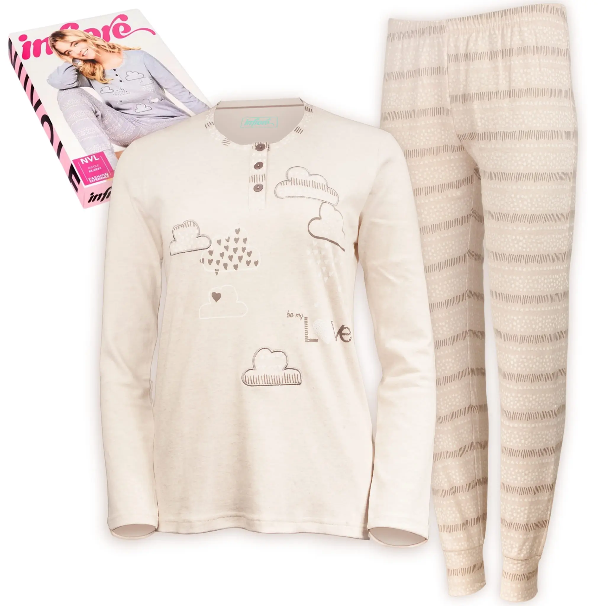 Infiore piżama damska beżowa