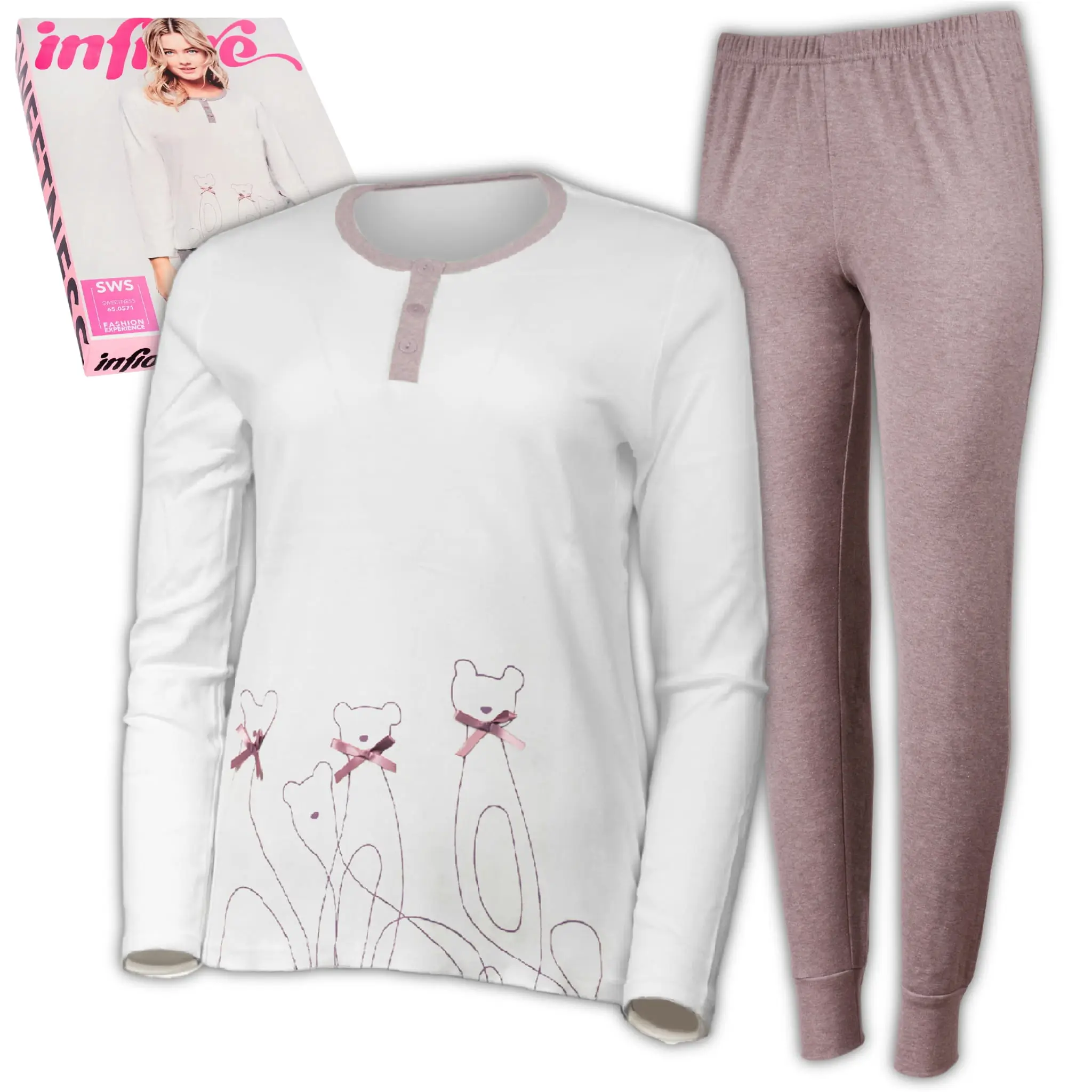 Infiore piżama damska misie 