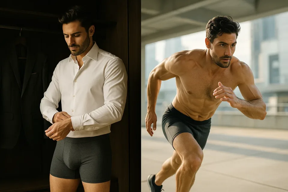 Porównanie bokserków męskich do garnituru i sportowych